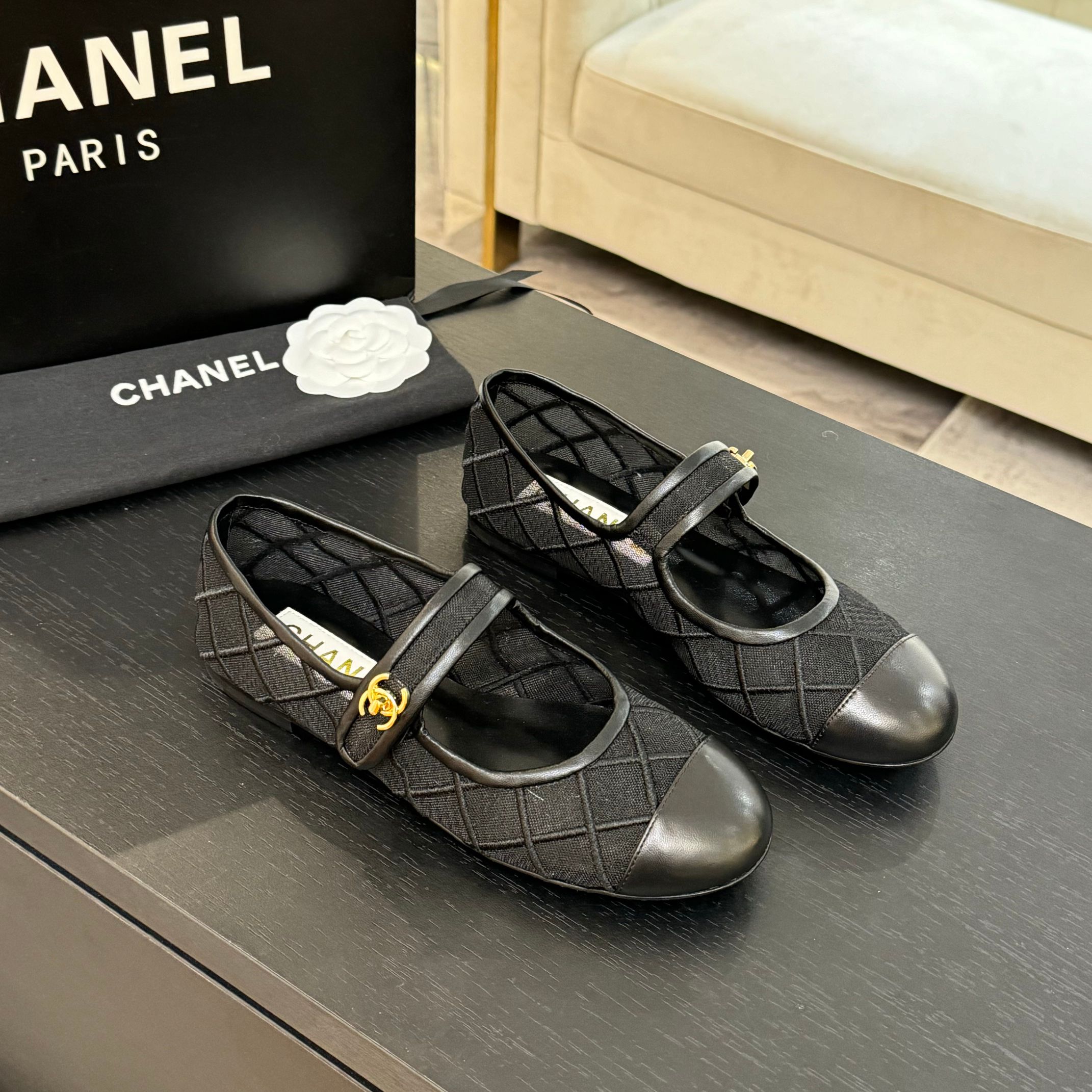 Chanel Women's Quilted Lambskin Ballet Flats - Black, Comfortable and Stylish 2 a1746865578556 1022