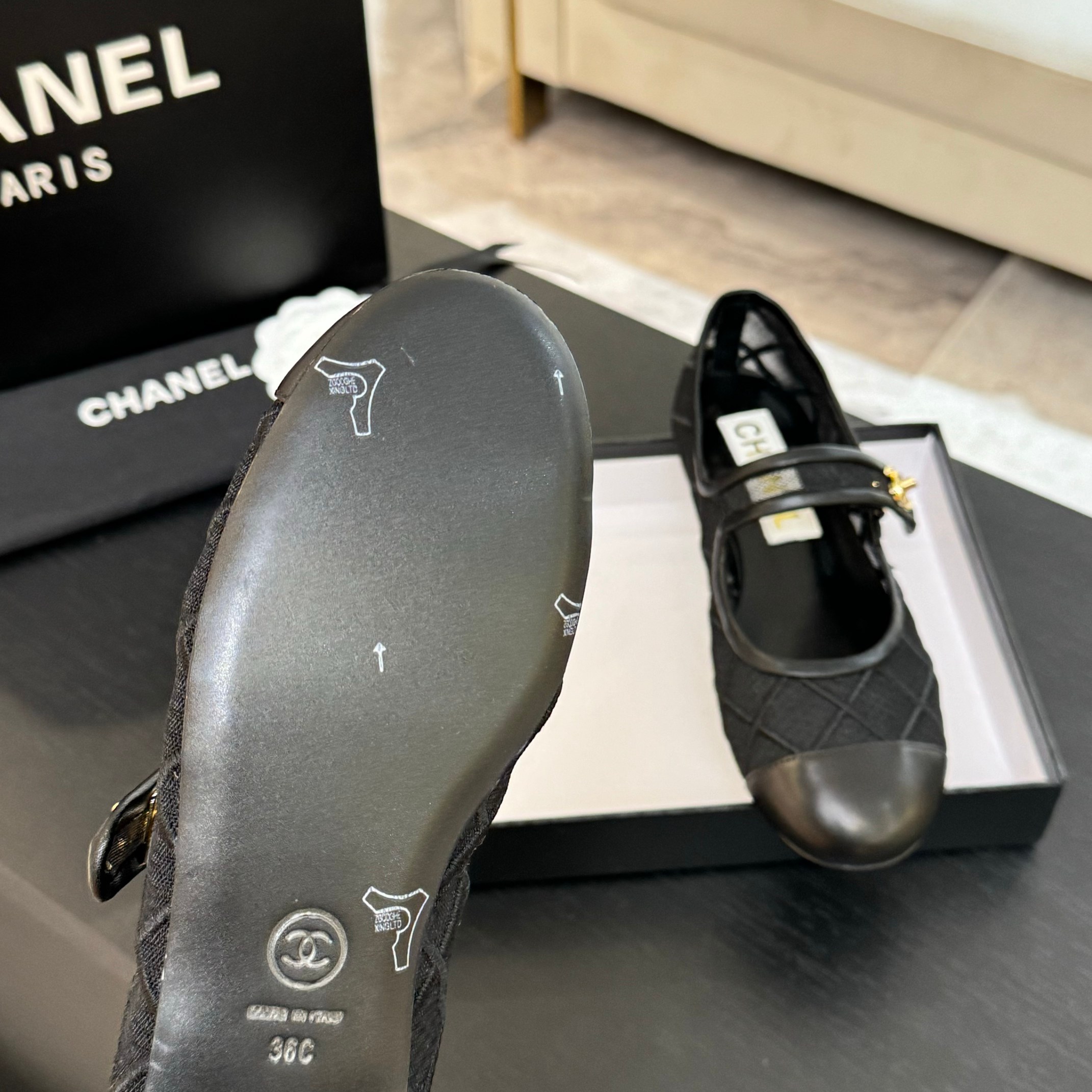 Chanel Women's Quilted Lambskin Ballet Flats - Black, Comfortable and Stylish 8 a1746865581319 3751