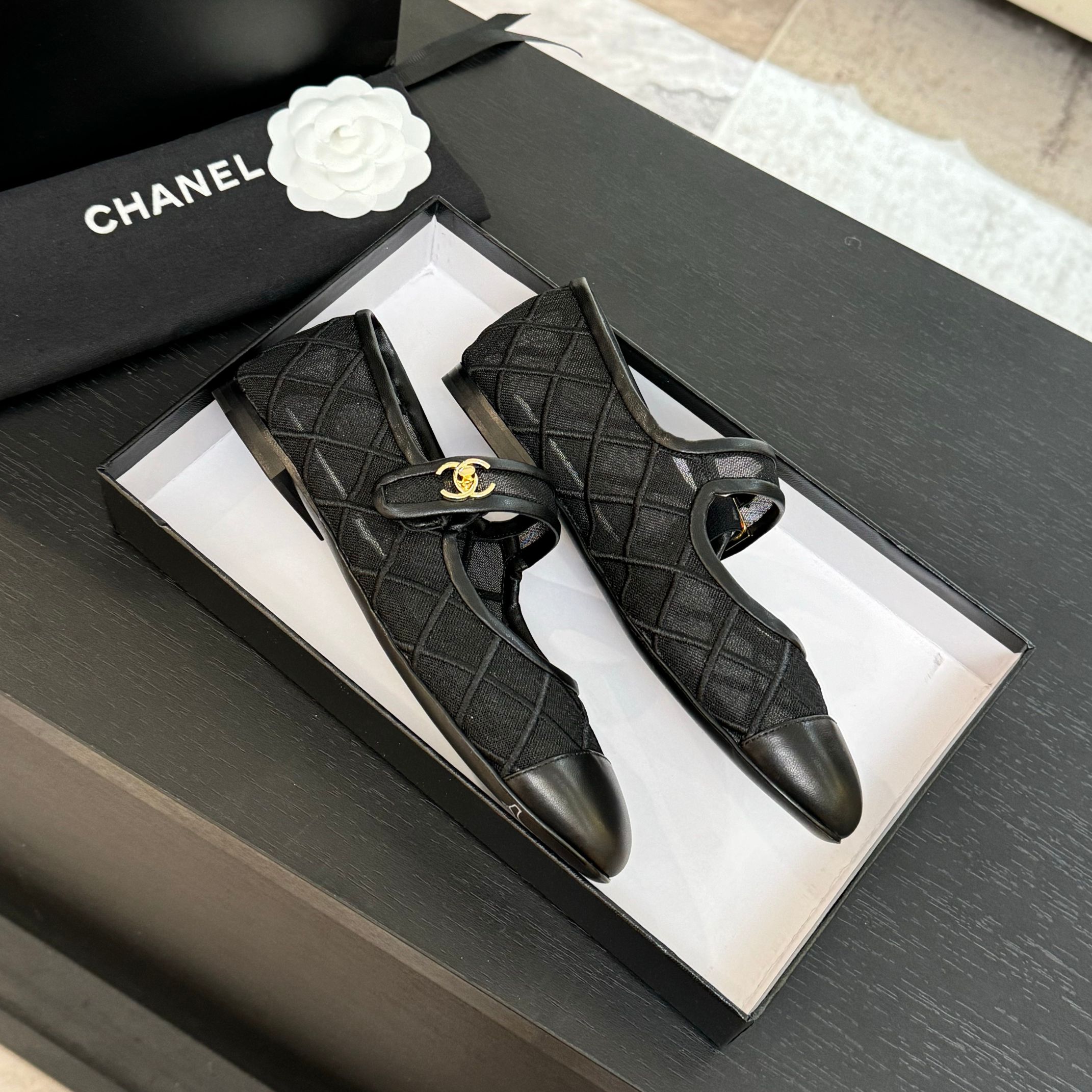 Chanel Women's Quilted Lambskin Ballet Flats - Black, Comfortable and Stylish 7 a1746865581450 6656