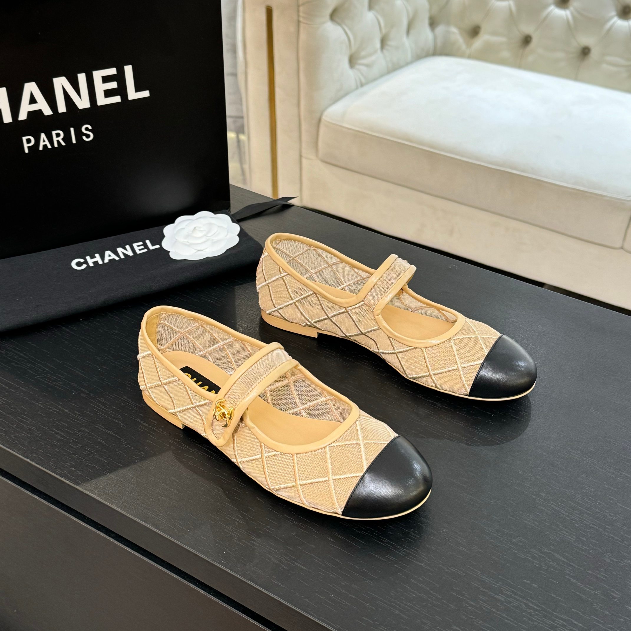 Chanel Women's Ballerinas Lambskin & Grosgrain Mary Jane Ballet Flats 2 a1746865605182 7451