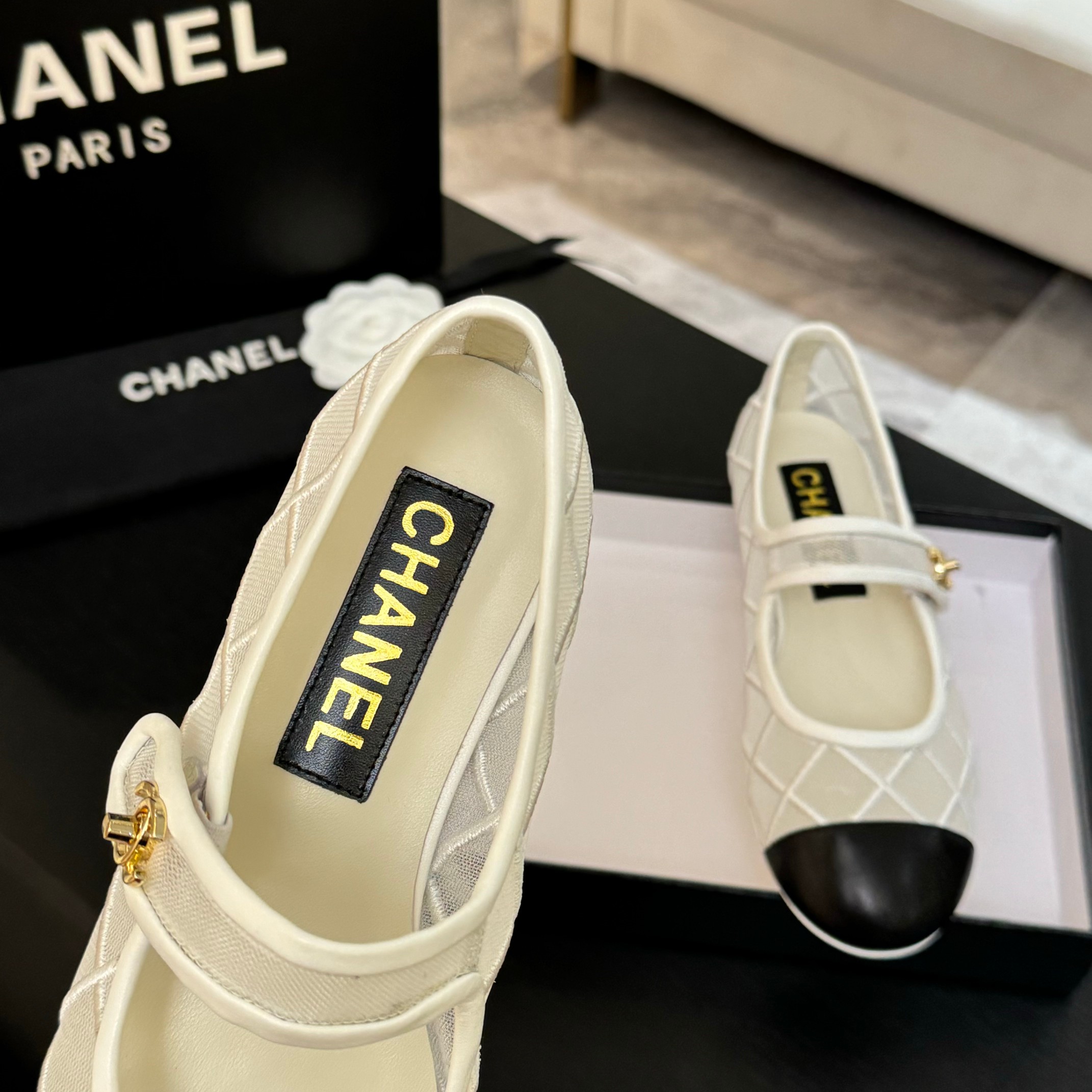 Chanel Women's Quilted Mesh Mary Jane Ballet Flats - Spring/Summer Collection 4 a1746865642469 1134