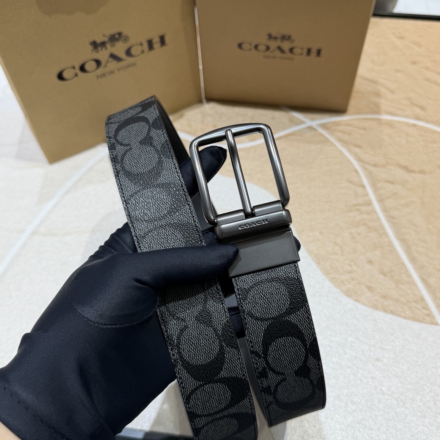 COACH 寇驰原单系列 3.7cm带身专柜对版开模制作 徳国进口机车车线 精湛工艺海外代购最热系列 正装休闲均可搭配 