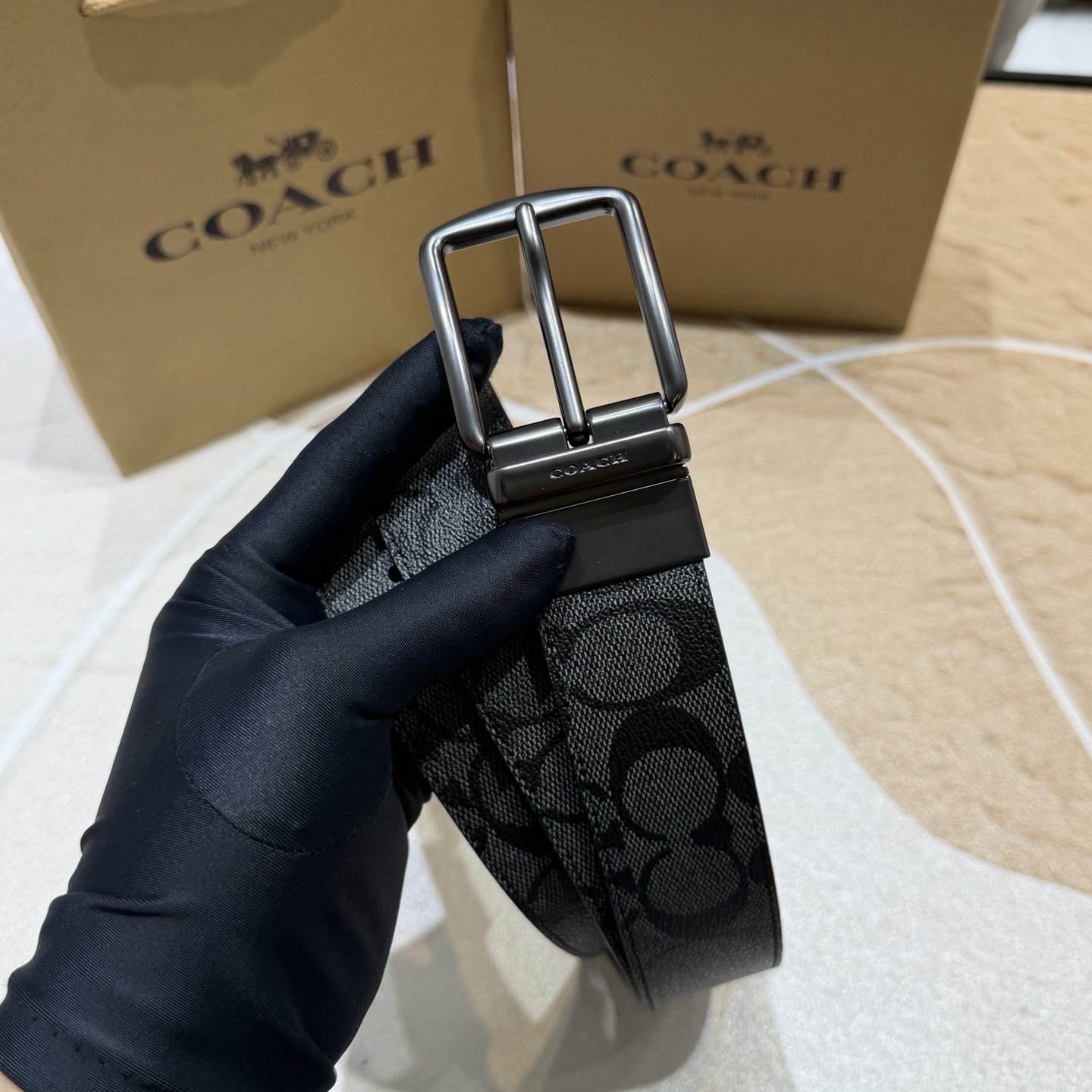 COACH 寇驰原单系列 3.7cm带身专柜对版开模制作 徳国进口机车车线 精湛工艺海外代购最热系列 正装休闲均可搭配 