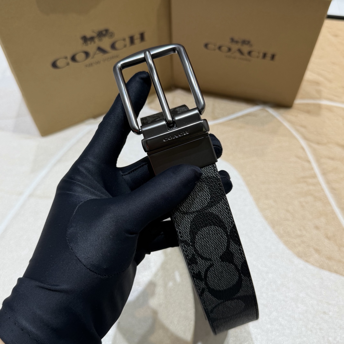 COACH 寇驰原单系列 3.7cm带身专柜对版开模制作 徳国进口机车车线 精湛工艺海外代购最热系列 正装休闲均可搭配 