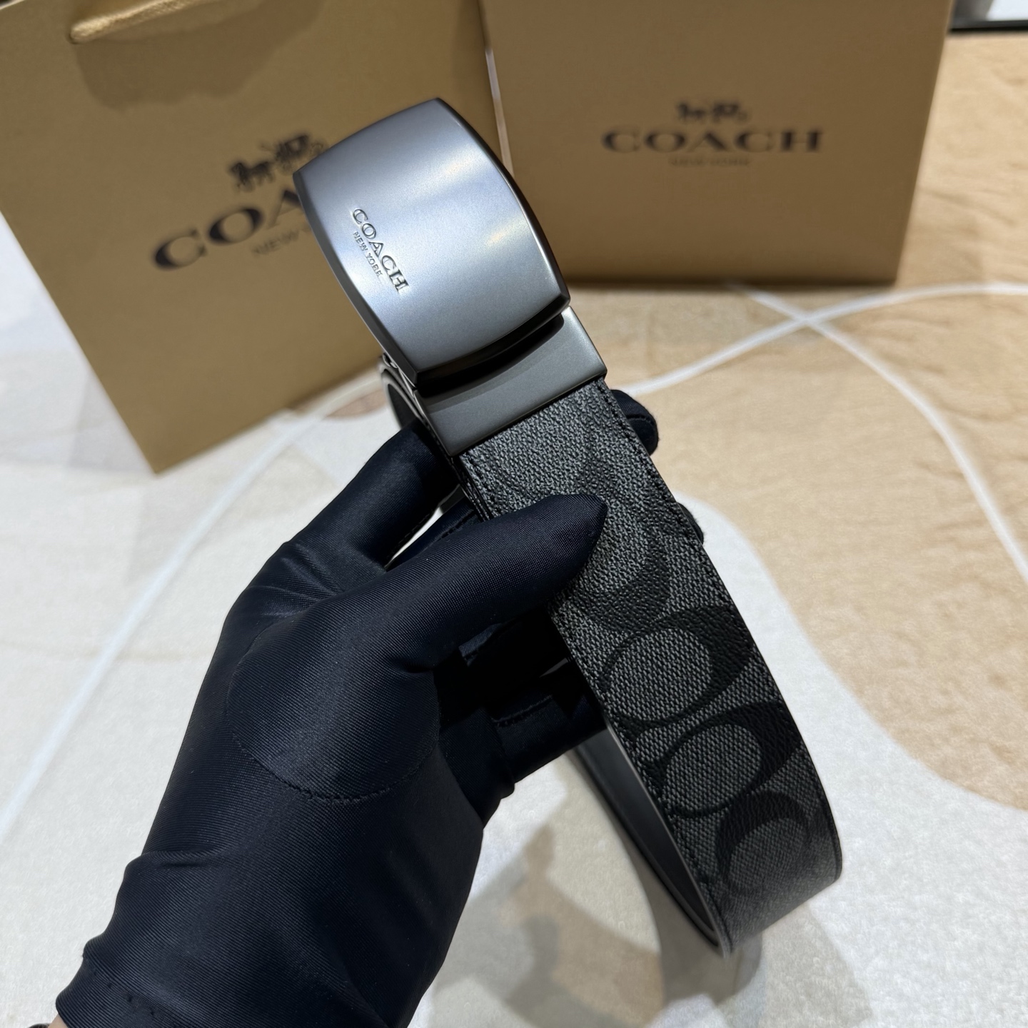 COACH 寇驰原单系列 3.7cm带身专柜对版开模制作 徳国进口机车车线 精湛工艺海外代购最热系列 正装休闲均可搭配 