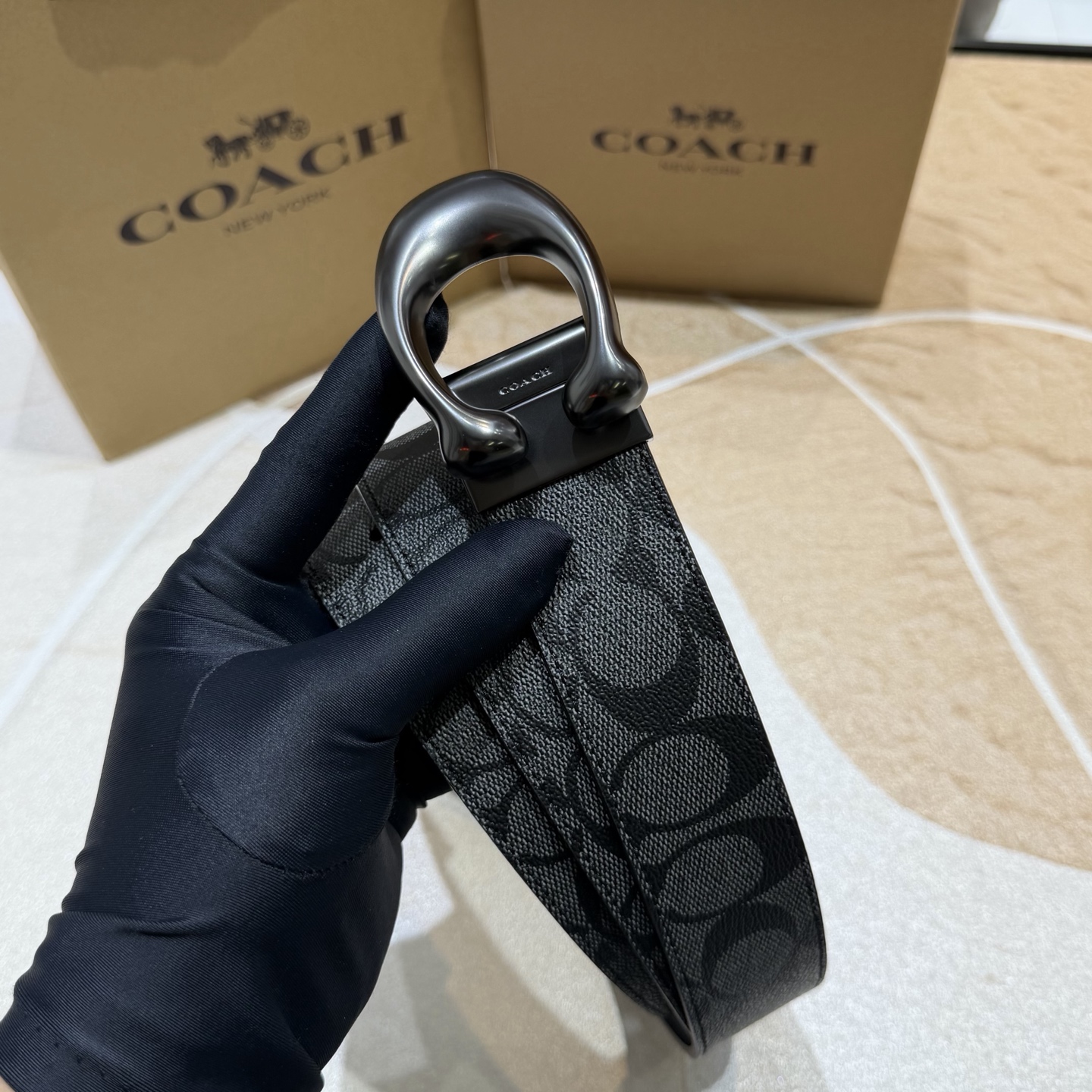 COACH 寇驰原单系列 3.7cm带身专柜对版开模制作 徳国进口机车车线 精湛工艺海外代购最热系列 正装休闲均可搭配 