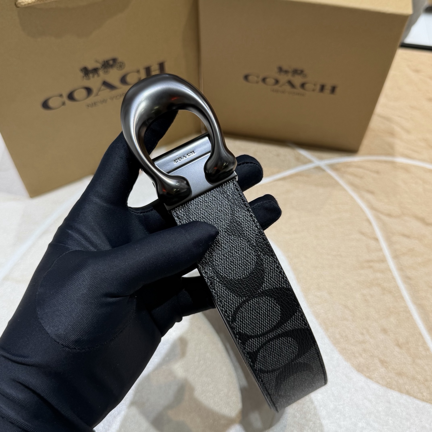 COACH 寇驰原单系列 3.7cm带身专柜对版开模制作 徳国进口机车车线 精湛工艺海外代购最热系列 正装休闲均可搭配 