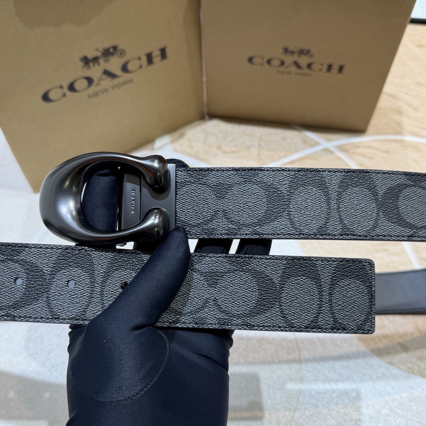 COACH 寇驰原单系列 3.7cm带身专柜对版开模制作 徳国进口机车车线 精湛工艺海外代购最热系列 正装休闲均可搭配 