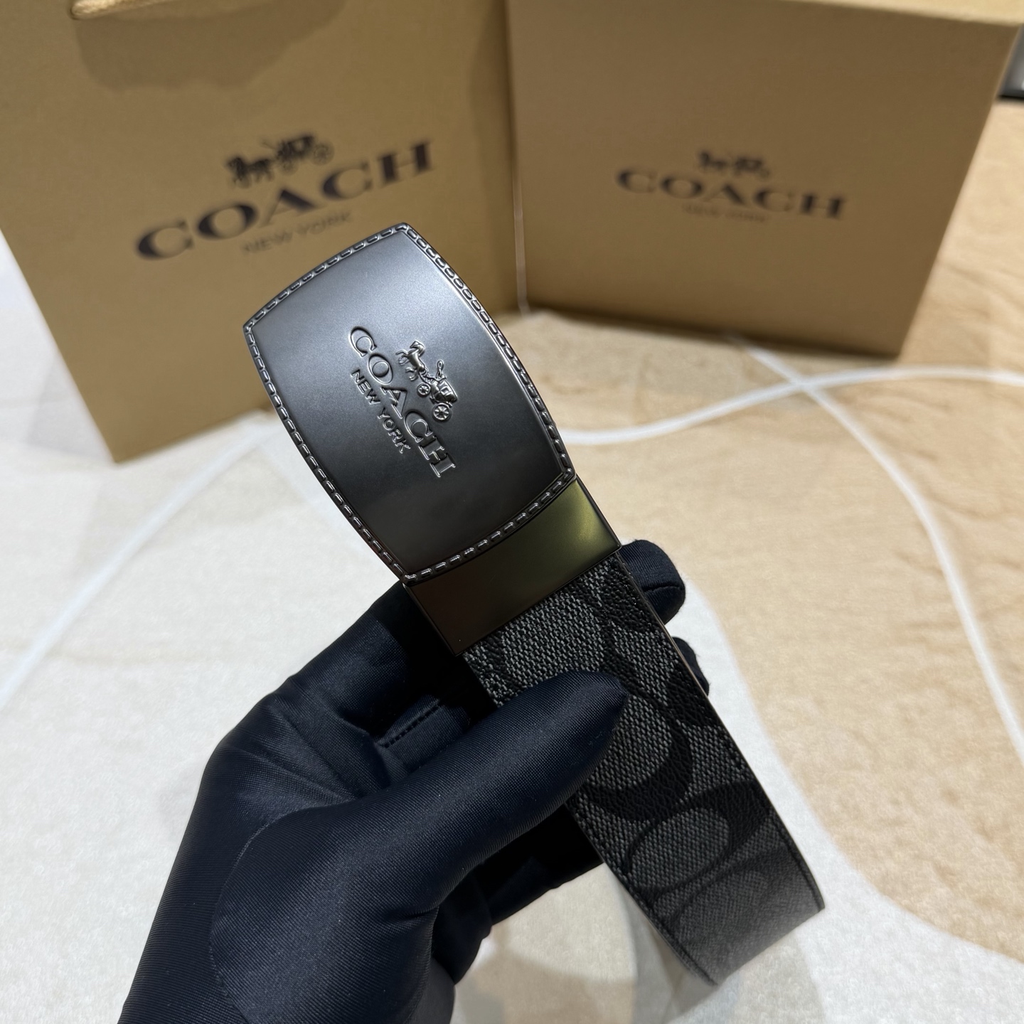 COACH 寇驰原单系列 3.7cm带身专柜对版开模制作 徳国进口机车车线 精湛工艺海外代购最热系列 正装休闲均可搭配 