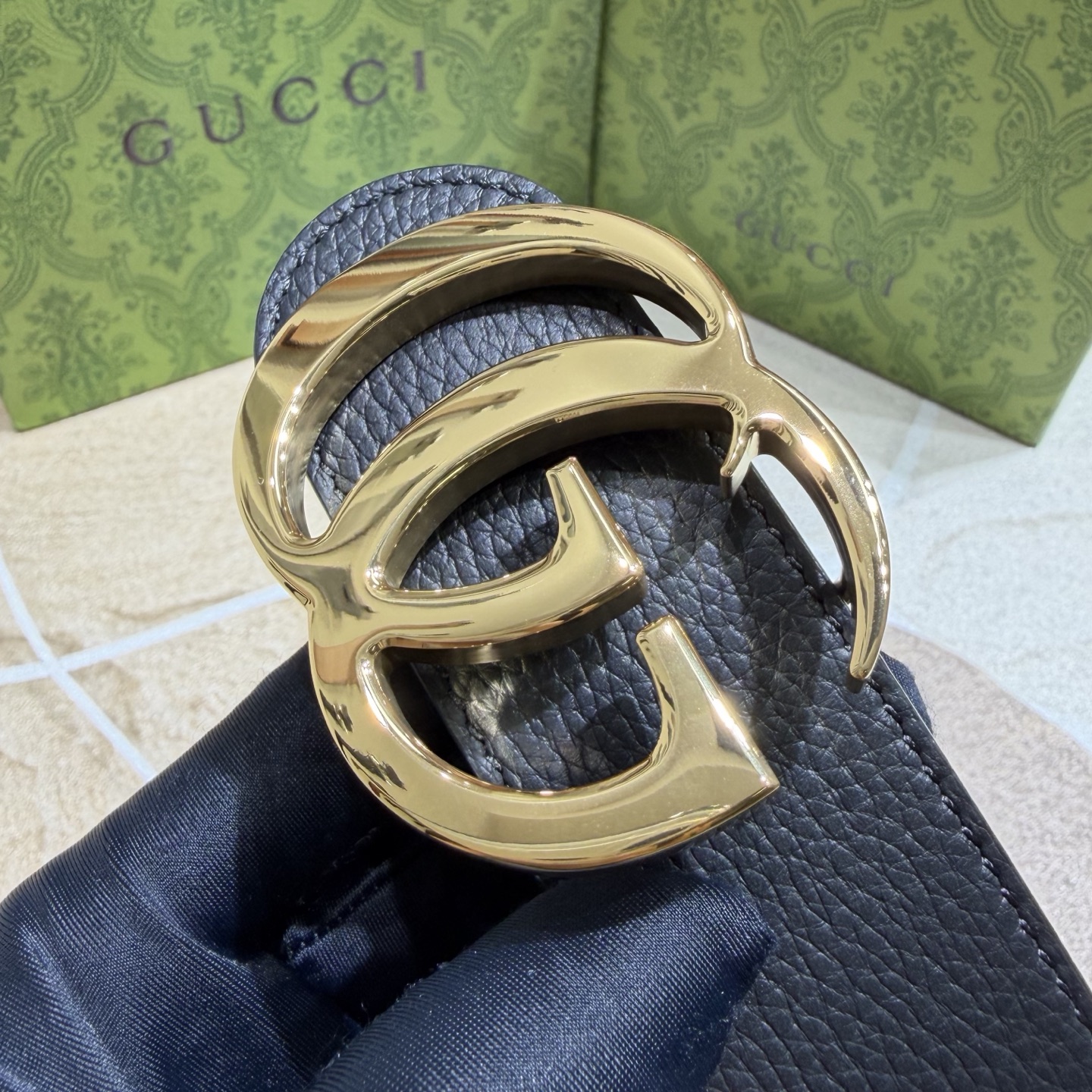 Gucci 古奇官网经典 正品规格 3.7mm原版品质✨双面头层小牛皮搭配双G经典扣