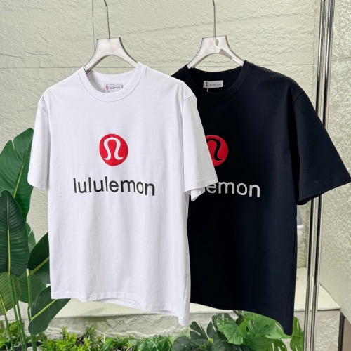 Lululemon Printed Logo Short Sleeve T-Shirt Couple Outdoor Sport Round Neck 1 Lululemon Printed Logo Short Sleeve T-Shirt Couple Outdoor Sport Round Neck