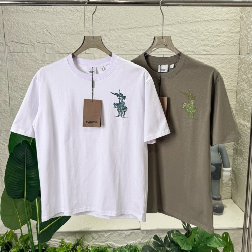 Burberry Embroidered Horse Graphic Tee - Unisex Cotton Short Sleeve T-Shirt 1 Burberry Embroidered Horse Graphic Tee - Unisex Cotton Short Sleeve T-Shirt