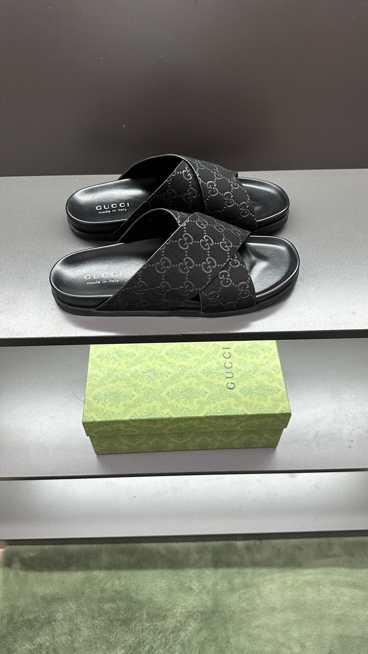 Gucci Logo-Detailed Polyester Slides With Rubber Sole - Made In Italy 3 i1746948094796 2958 0 1
