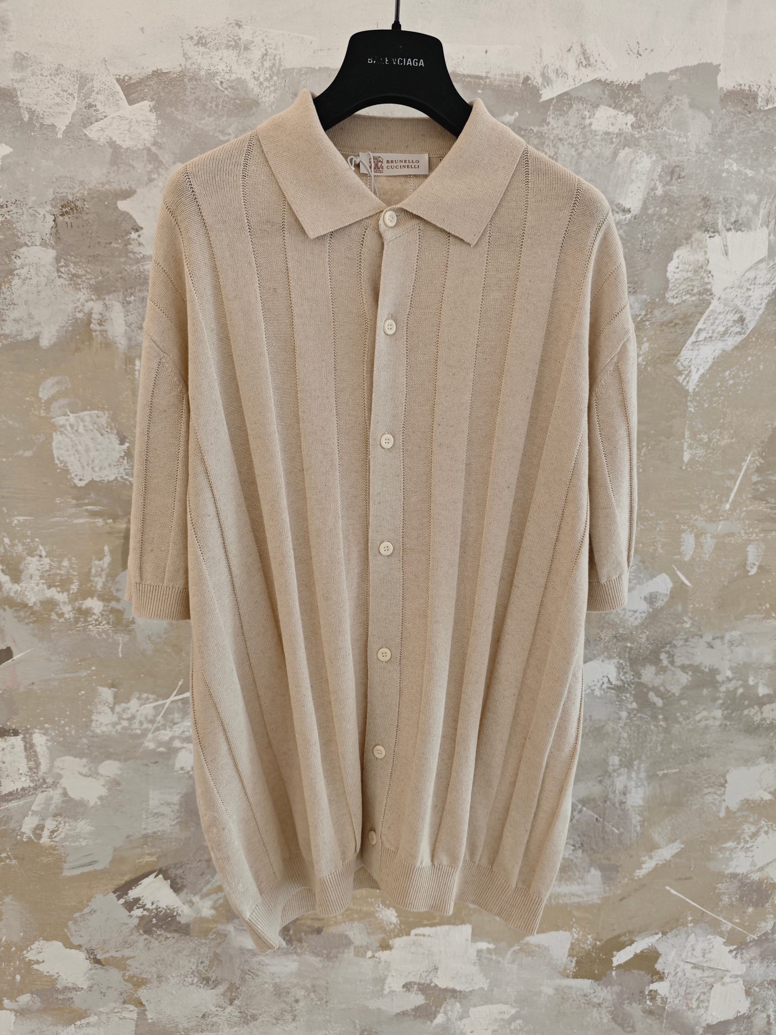 브루넬로 쿠치넬리 린넨 코튼 카라 니트 1035 Brunello Cucinelli T Shirt
