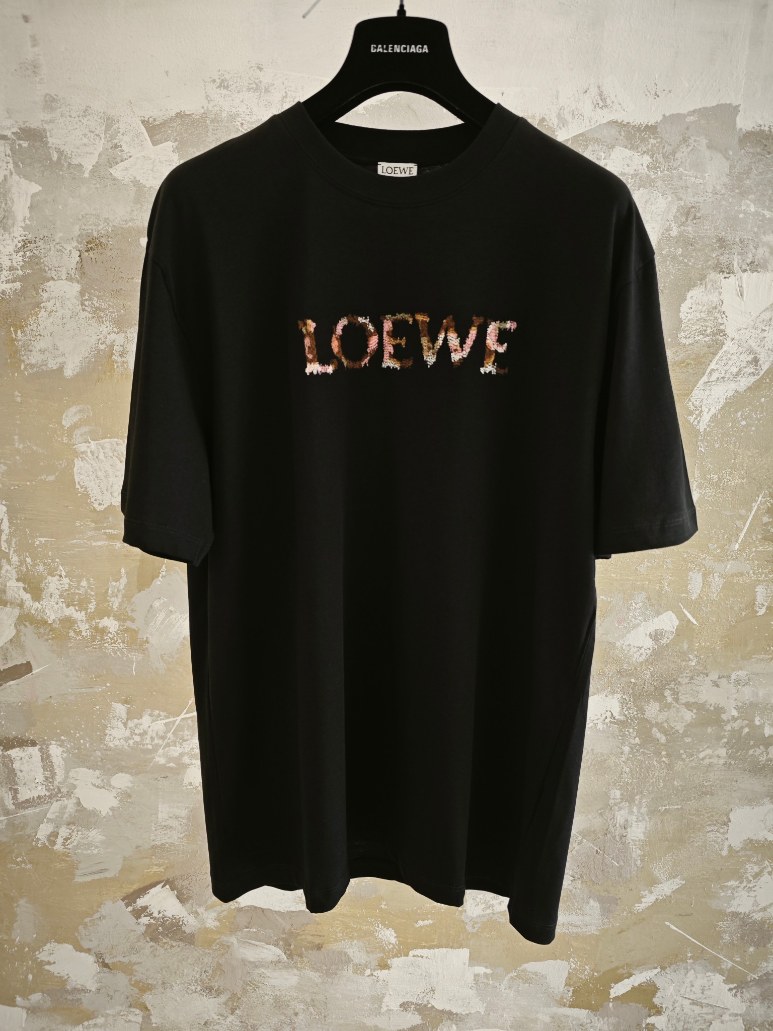 로에베 로고 자수 프린트 반팔 티셔츠 699 Loewe T Shirt