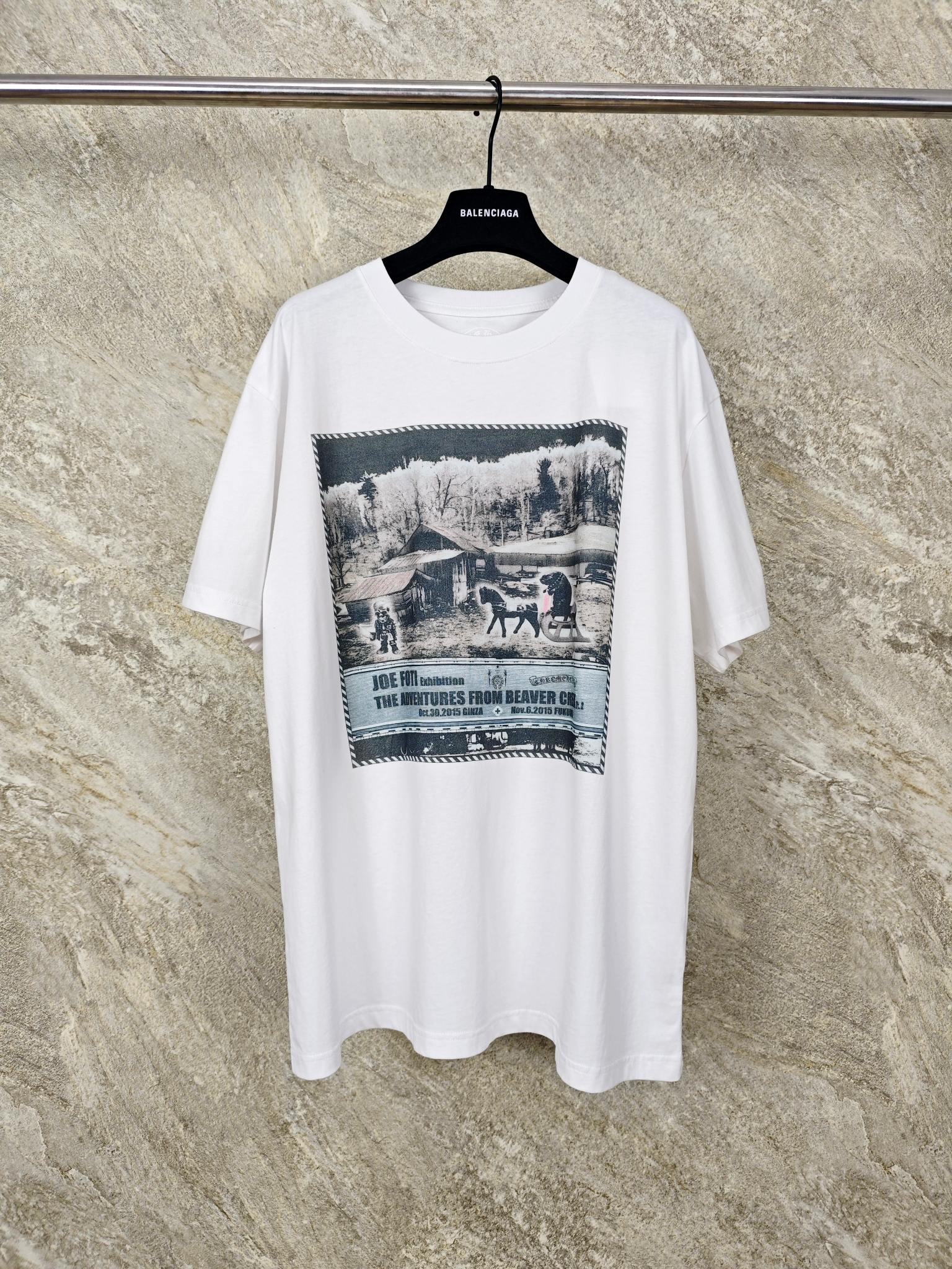 크롬하츠 프린트 코튼 반팔 티셔츠 717 Chrome Hearts T Shirt
