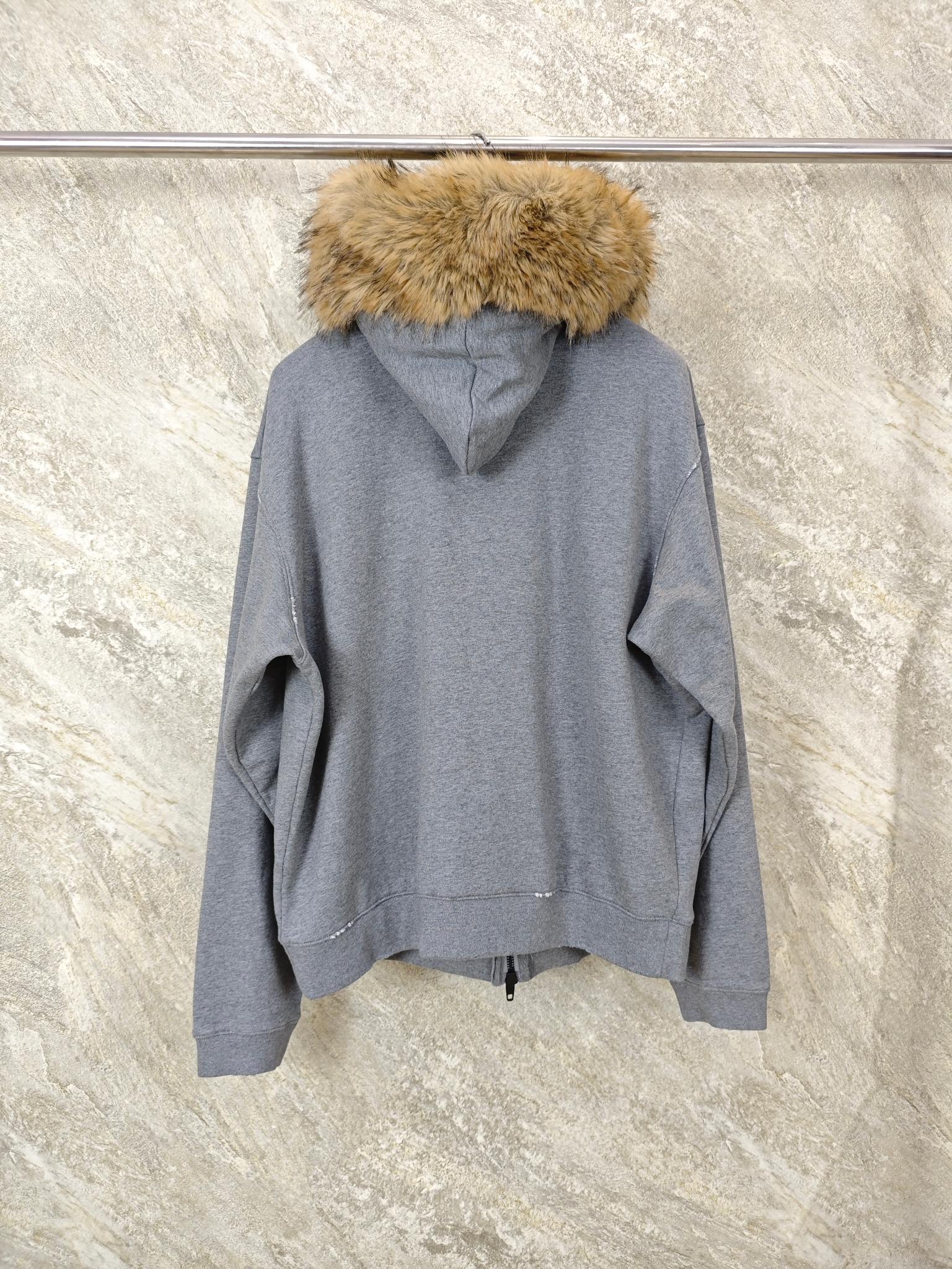 발렌시아가 퍼 카라 후디 남성 자켓 25FW 상세 이미지 2