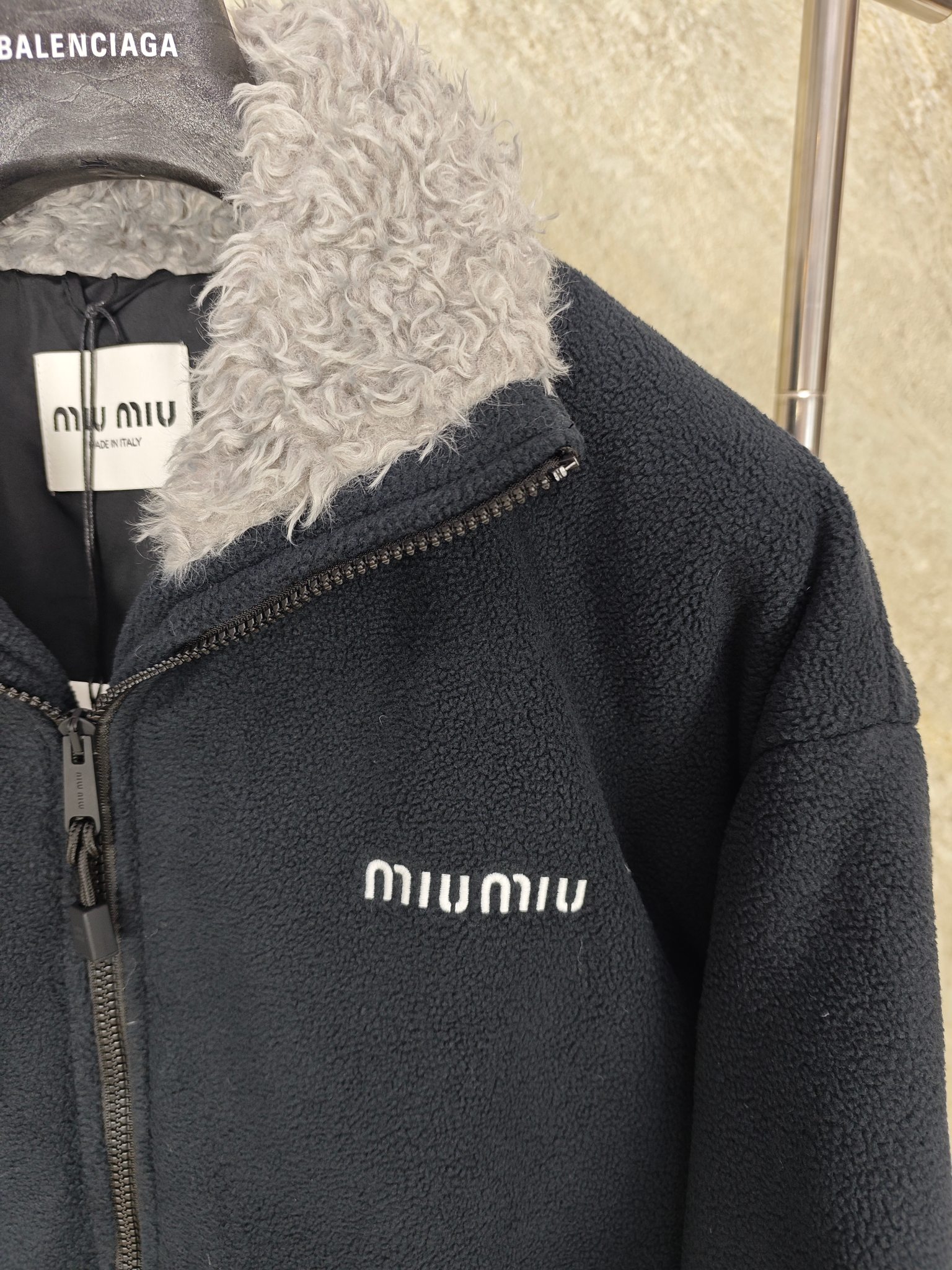 미우미우 램 울 다운 남성 자켓 25FW 상세 이미지 6