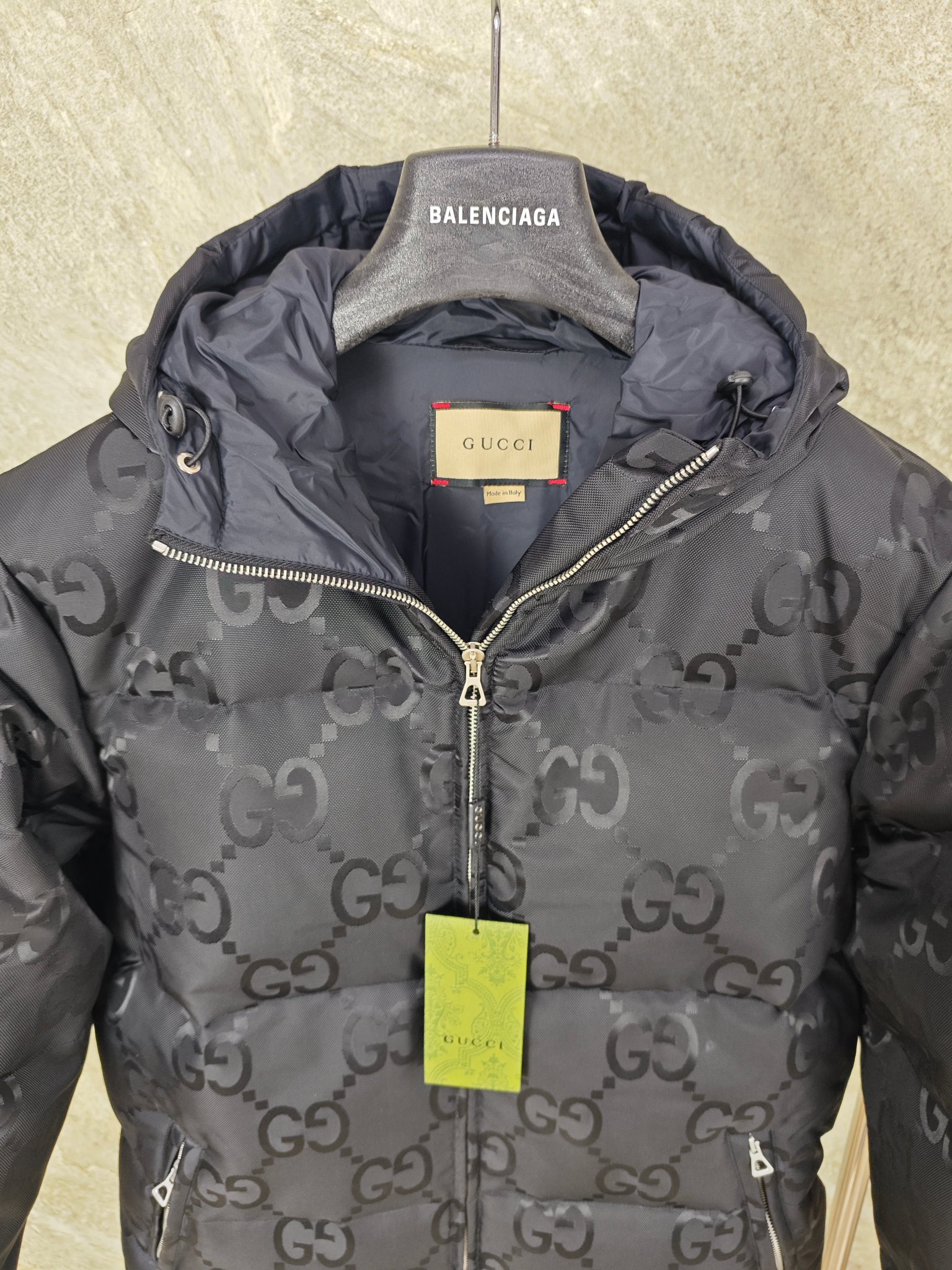 구찌 나일론 자카드 남성 패딩 상세 이미지 4