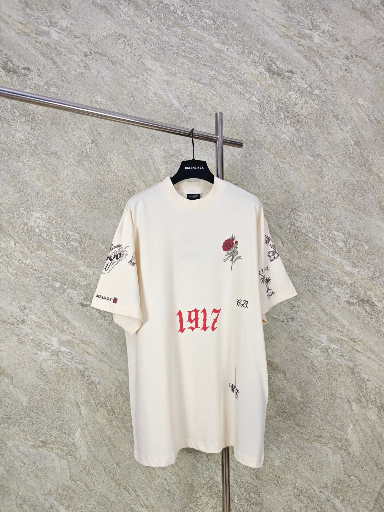 NO:824487,Top quality BLCG 26ss tattoo art short sleeve SIZE 1 2 3 4, Balenciaga-clothing, balenciaga, T-shirt,19860909顶级品质 BLCG 26ss tattoo艺术短袖 SIZE 1 2 3 4,巴黎世家-服装,balenciaga,T-shirt,,Women's clothing
