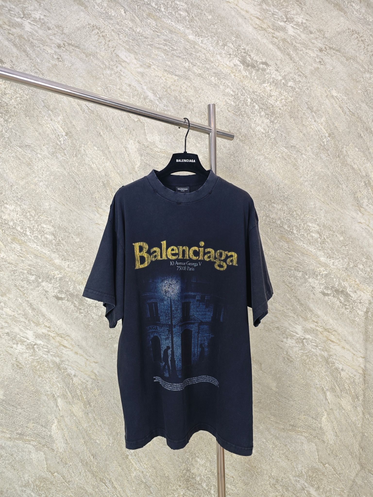 NO:824161,Top quality BLCG 26ss light and shadow series street lamp printed washed short sleeves SIZE 1 2 3 4, Balenciaga-clothing, balenciaga, T-shirt,19860909顶级品质 BLCG 26ss 光影系列路灯印花水洗短袖 SIZE 1 2 3 4,巴黎世家-服装,balenciaga,T-shirt,,Women's clothing