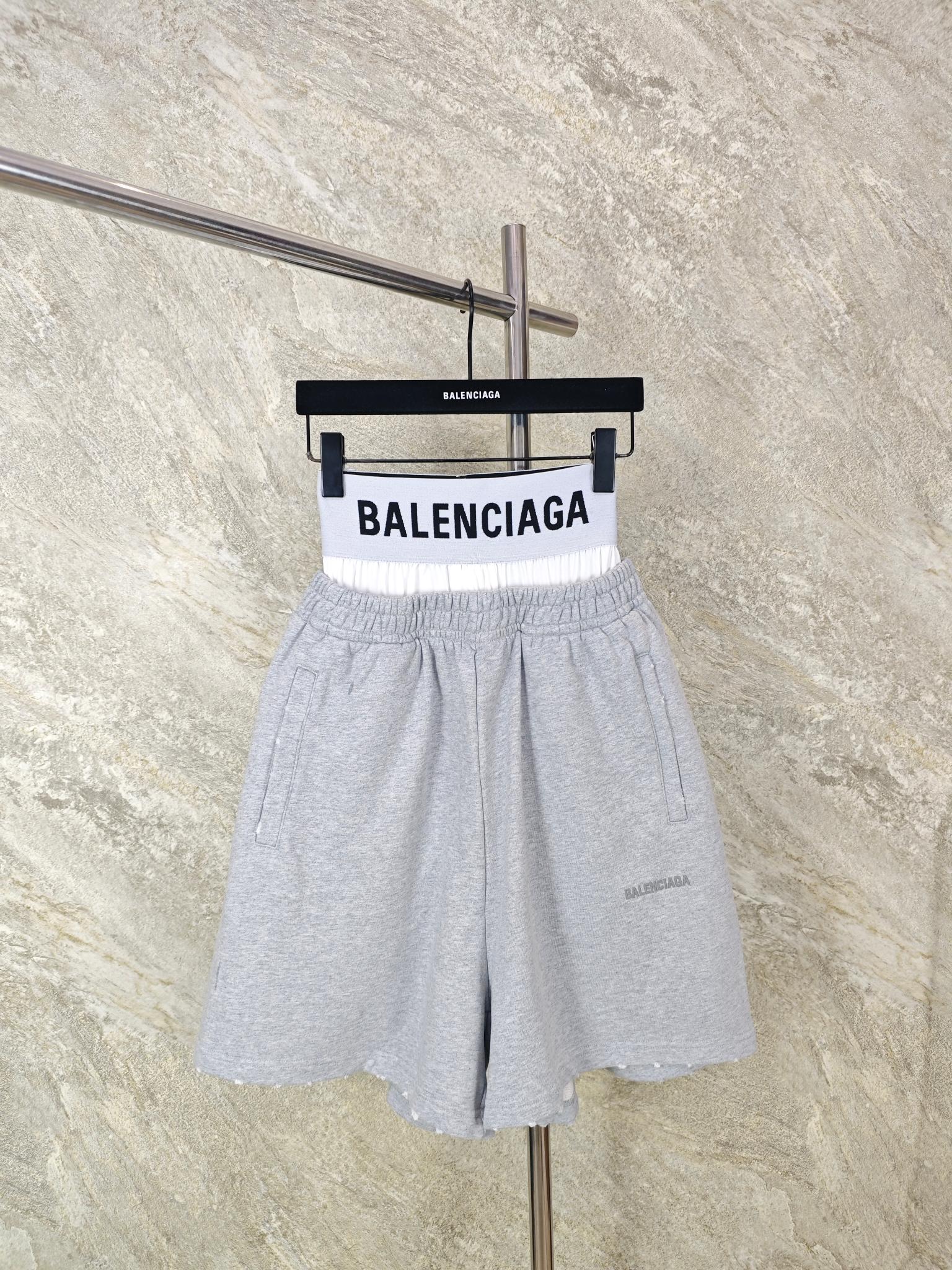 NO:824060,Top quality Blcg underwear spliced ​​frayed embroidered fake two-piece trousers Size: (S M L XL) Color: black gray, Balenciaga-clothing, balenciaga,19860909顶级品质 Blcg内裤拼接磨破刺绣假两件长裤 Size:(S M L XL) Colour:黑 灰,巴黎世家-服装,balenciaga,,Women's clothing