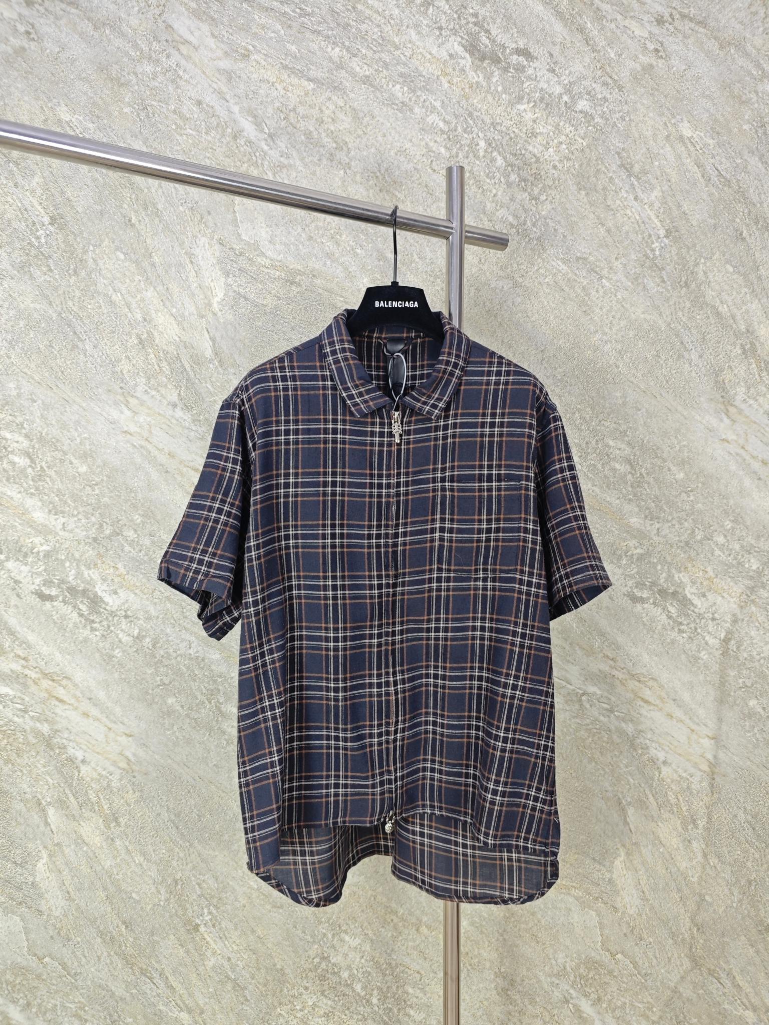 NO:830768,Top quality Chrome Hearts 26SS flange zipper plaid shirt, genuine 8847 purchased and developed, customized 32-count plaid fabric, size S M L XL, Chrome Hearts-clothing, chrome hearts, chrome hearts, shirts,19860909顶级品质 Chrome Hearts 26SS法兰泽拉链格子衬衫 正品8847购入开发 定制32支格纹面料 尺码S M L XL,克罗心-服装,chrome hearts,chrome hearts,shirts,,Women's clothing