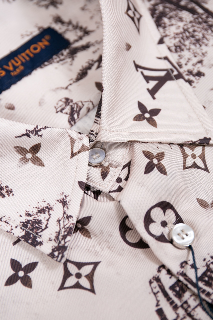 Louis Vuitton Monogram City Walk Printed Silk Long Sleeve Casual Shirt 5 windows1741090486377 9385154041600204022