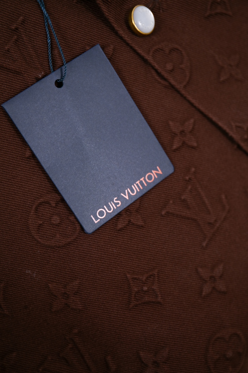 Louis Vuitton Monogram Embossed Cotton Blend Jacket - Brown - Size 46-52 6 windows1742860706798 14241463951763489077