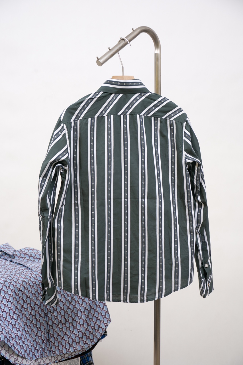 Louis Vuitton Striped Tie Jacquard Shirt - Modern Fit, Club Tie Design 3 windows1743519650135 6791893751046783241
