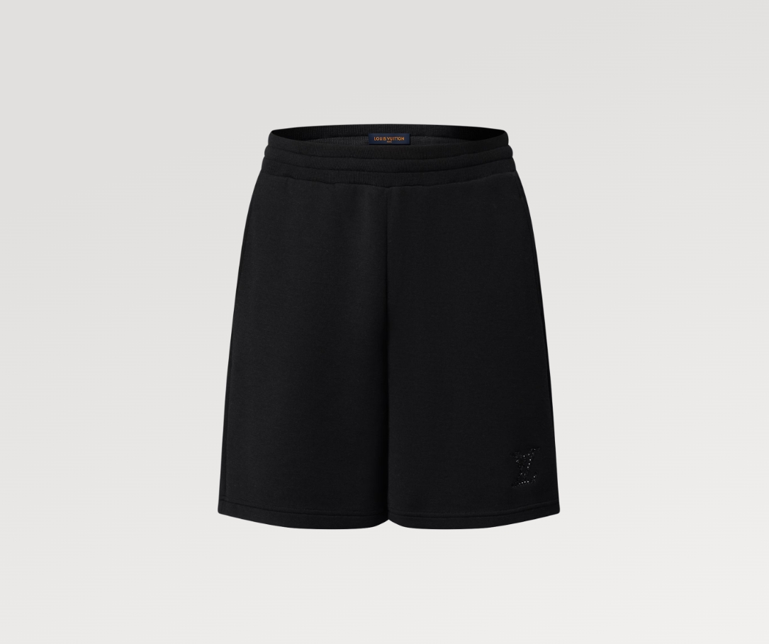 Louis Vuitton Rhinestone Logo Black Cotton Blend Sweat Shorts 2 windows1743704435971 413187348 1639010211