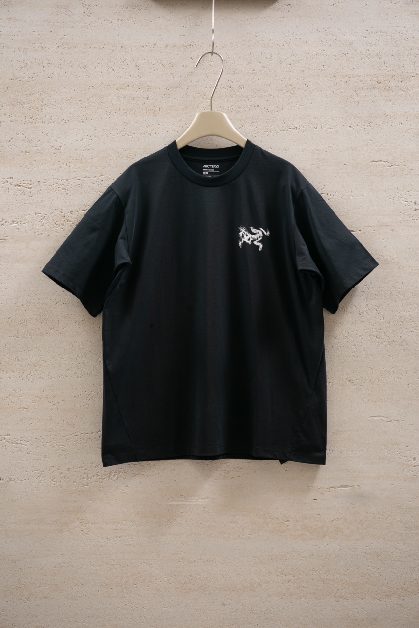 Arc'teryx Black Cotton Blend T-Shirt with Bird Logo - Breathable & Comfortable 2 windows1745629526292 956916274 1643606329