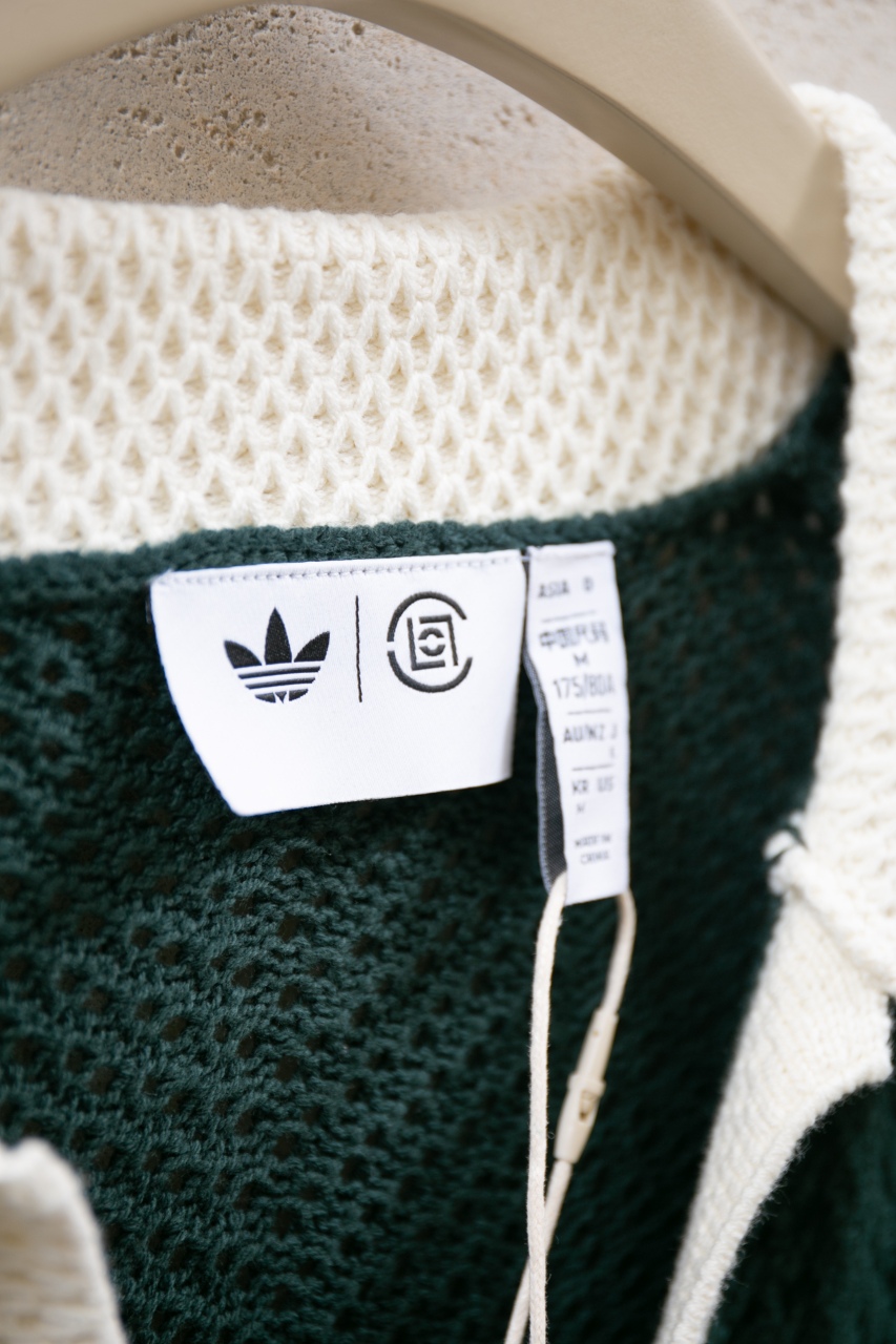 CLOT x Adidas Knitted Polo Shirt - Short Sleeve, Hollow-Out Design, Retro Style 7 windows1755712650520 397806186 2033553917