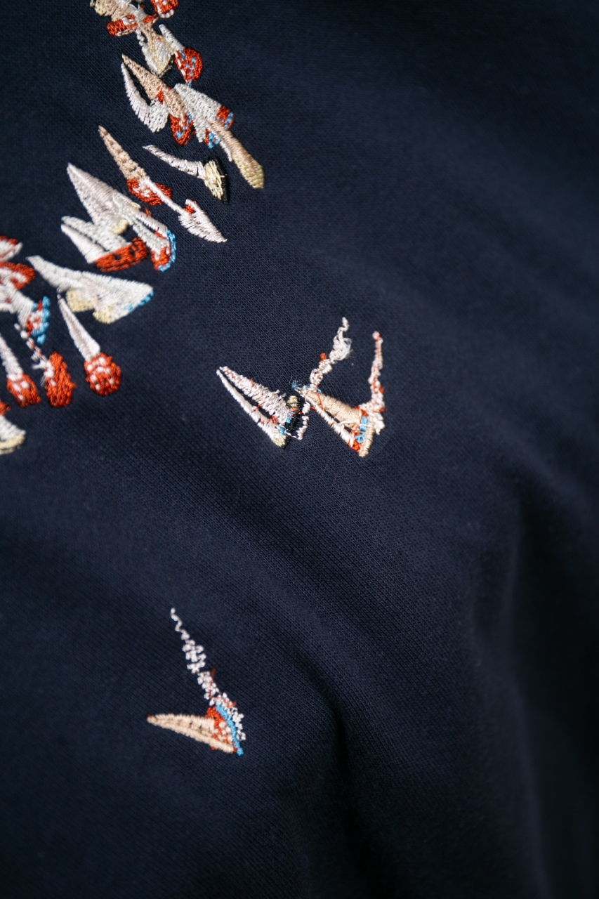 Louis Vuitton Blue Cotton Hoodie with Sailboat Embroidery - Casual Style 7 windows1755713069983 1904678898105763675