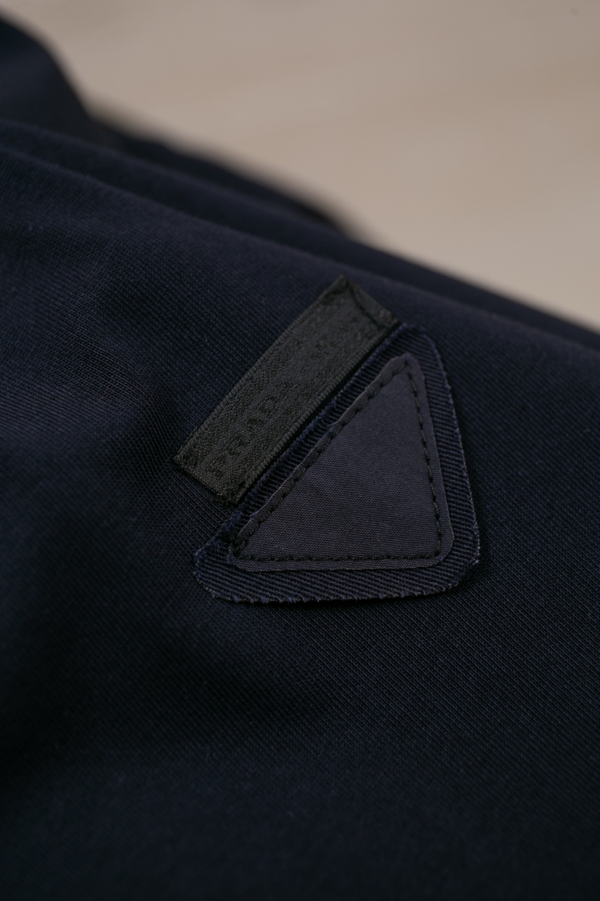 Prada Men's Layered-Look Cotton T-Shirt with Triangle Logo - Casual Style 6 windows1755714644771 18641545741196217581