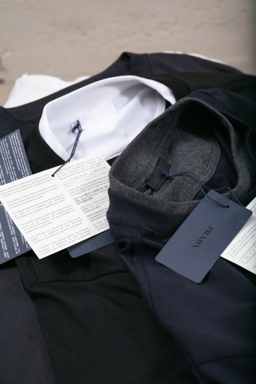 Prada Men's Black Cotton T-Shirt with Layered Design and Triangle Logo 7 windows1755714660535 19394844171794911982