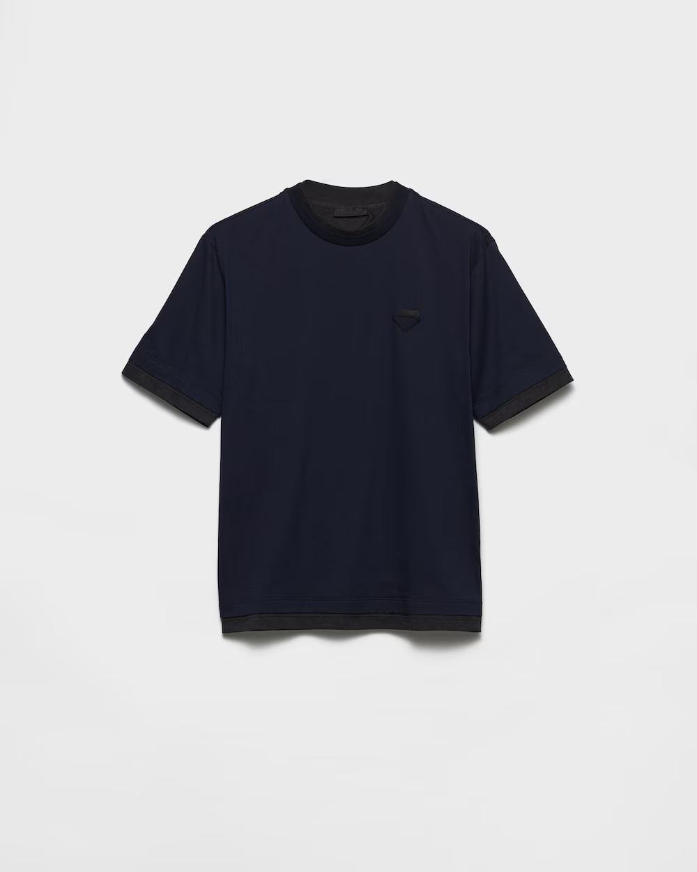 Prada Layered-Effect Cotton T-Shirt with Triangle Logo - Relaxed Fit 2 windows1755715015554 533617431 1859591314
