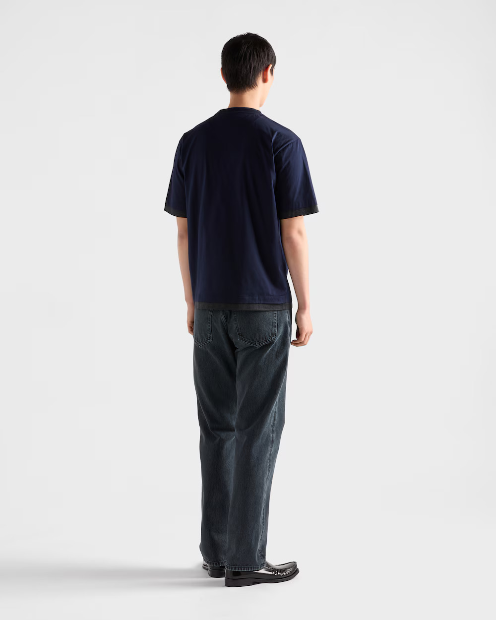 Prada Layered-Effect Cotton T-Shirt with Triangle Logo - Relaxed Fit 10 windows1755715016182 16413353841196558736
