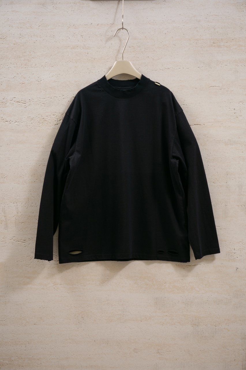 Balenciaga Distressed Black Long Sleeve T-Shirt with Tape Detail 2 windows1756825691458 1782902062274583612