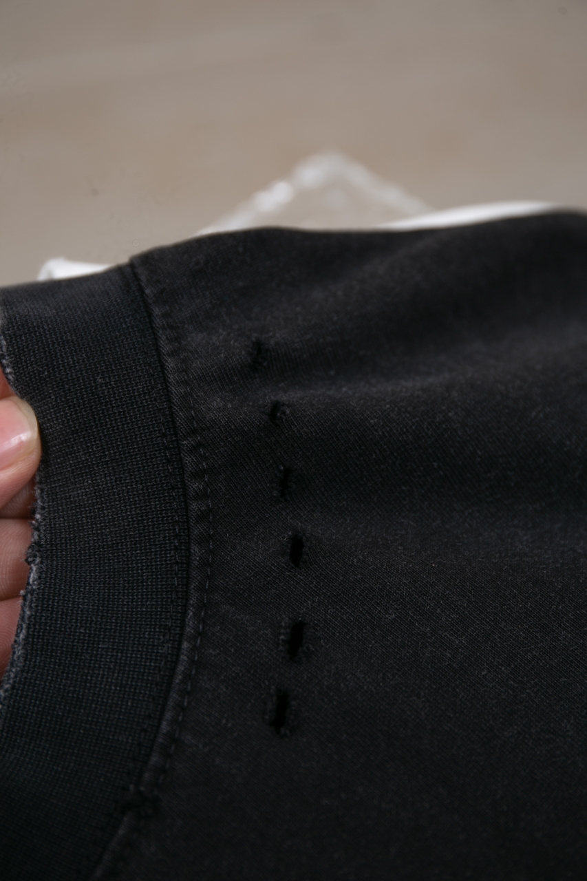 Balenciaga Black Distressed Logo Long Sleeve T-Shirt with Safety Pins 4 windows1756825770545 384880433 1946168449