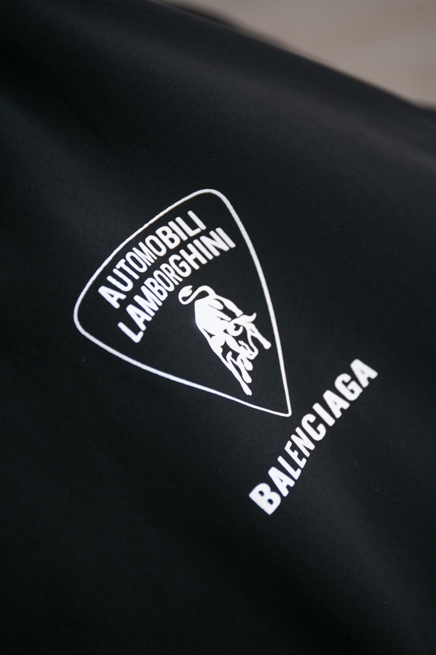 Balenciaga x Lamborghini Black Windbreaker Jacket Coat Fall 25 Collection 6 windows1757687988998 4417720431893082925