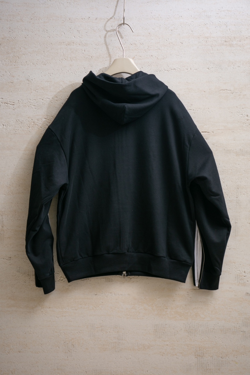 Balenciaga Black Zip-Up Hoodie with Shoulder Stripe Detail 3 windows1757688535385 3718065971318032017