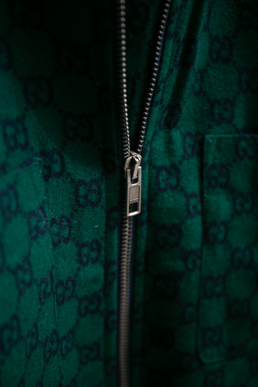 Gucci Green Wool Blend Jacket with GG Pattern - Spring/Summer 2024 Collection 3 windows1757688631773 583247847776681741