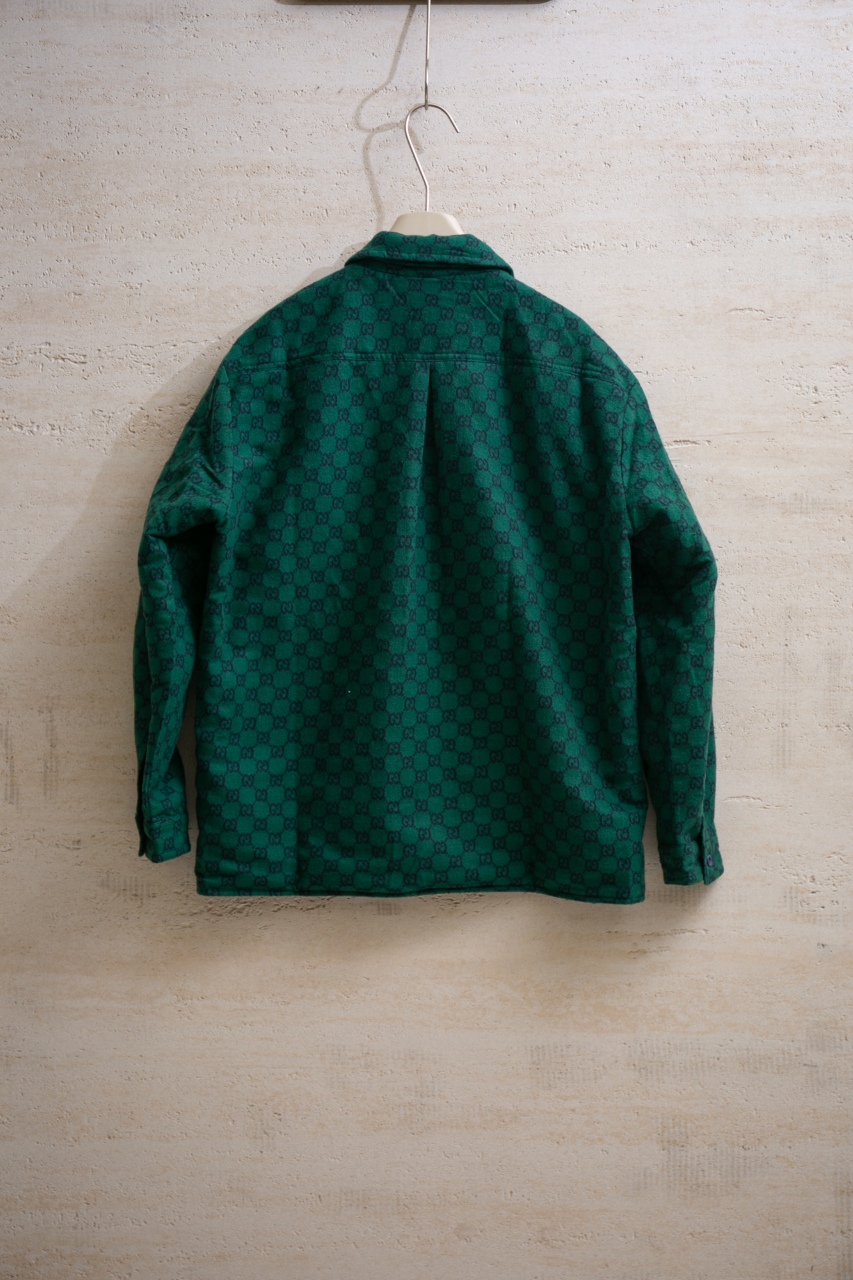 Gucci Green Wool Blend Jacket with GG Pattern - Spring/Summer 2024 Collection 2 windows1757688632035 508372768 1162028962