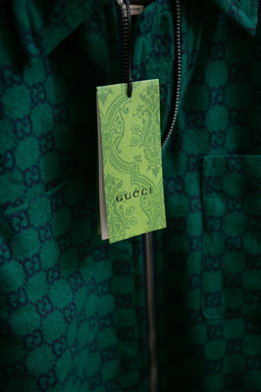 Gucci Green Wool Blend Jacket with GG Pattern - Spring/Summer 2024 Collection 6 windows1757688632674 1264718830 566670162