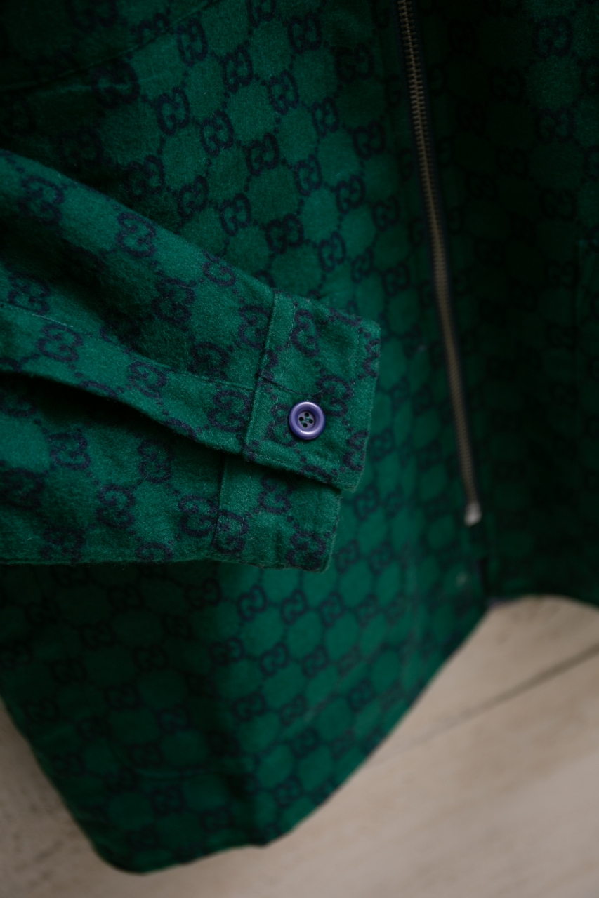 Gucci Green Wool Blend Jacket with GG Pattern - Spring/Summer 2024 Collection 7 windows1757688632790 119647394444613583