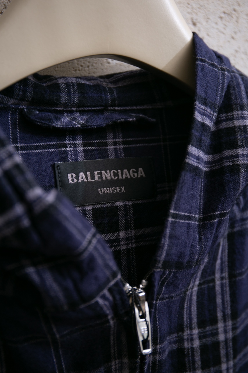 Balenciaga Plaid Zip-Up Hoodie - Dark Blue Checkered Cotton Blend Jacket 6 windows1757689458229 514931134 1203388085