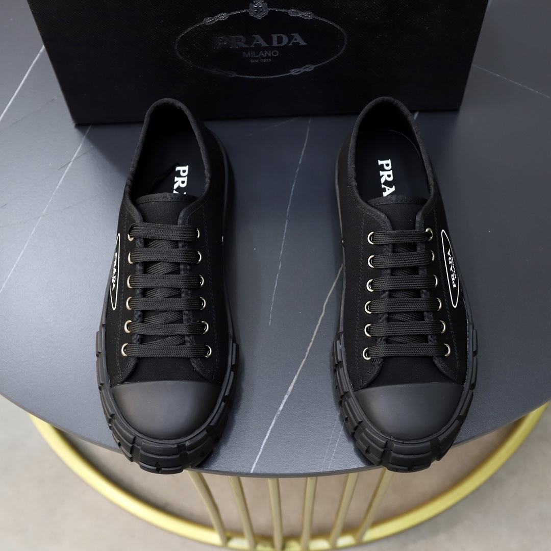 Niuli [PRADA] Prada - Pedido original de alta calidad - Parte superior: 🔝 tela de lona de marca, logotipo de marca de …