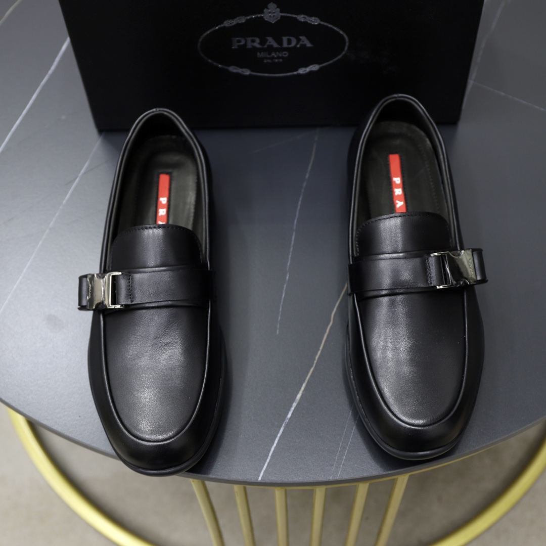 Prada Men's Leather Loafers - Classic Style, Comfortable Fit, Sizes 38-44 2 i1724688397 9095 4