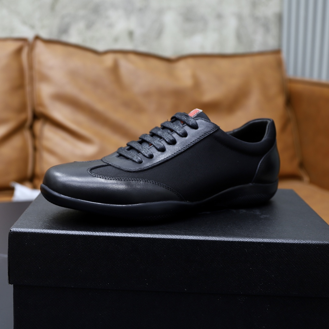 Prada Men's Black Leather Sneakers - Casual, Stylish, and Comfortable 5 i1724688475 1341 2